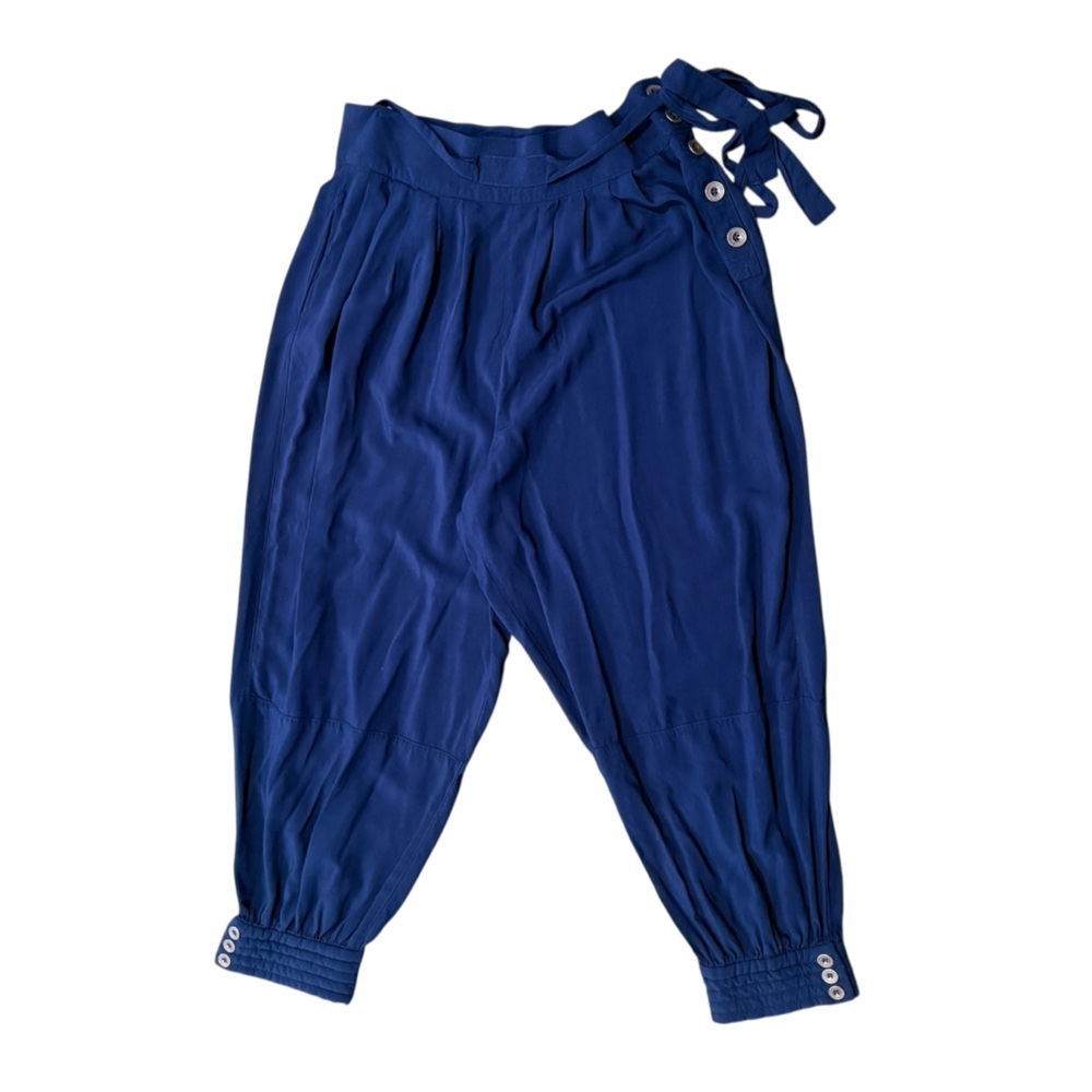 Anthro Hei Hei Navy Harem Jogger Pants Size 10 Boho Hippie Lightweight Flowy